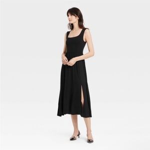 a new day Classic Black Sleeveless Midi Dress